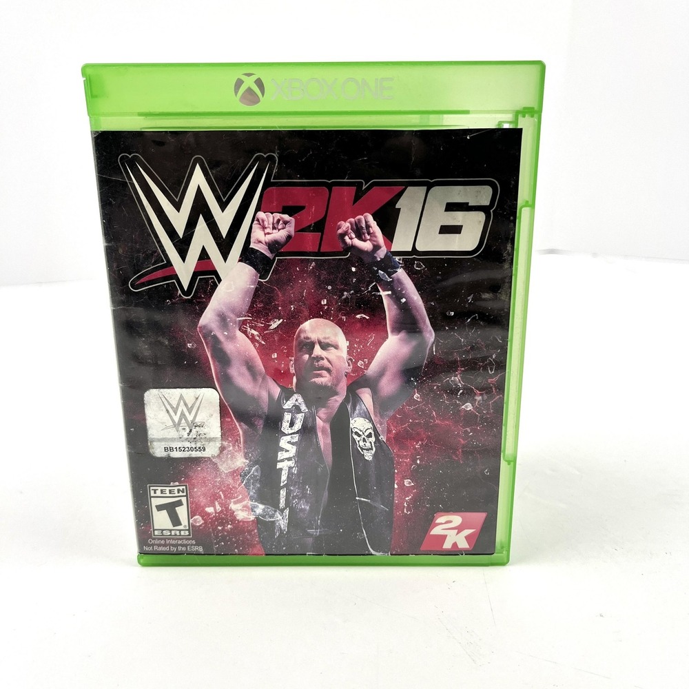 WWE 2K16 Xbox One Video Game Wrestling 2K Sports Complete Tested Stone Cold Read